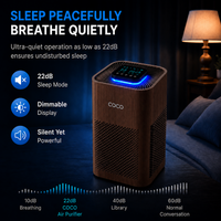SMART AIR PURIFIER DARK WOOD | Ai+ HEPA 13 ( PRE-ORDER )