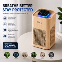 SMART AIR PURIFIER LIGHT WOOD | Ai+ HEPA 13 ( PRE-ORDER )
