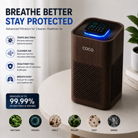 SMART AIR PURIFIER DARK WOOD | Ai+ HEPA 13 ( PRE-ORDER )