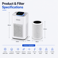 SMART AIR PURIFIER WHITE + 1 EXTRA HEPA 13 FILTER