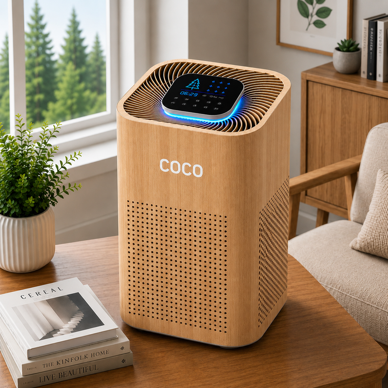 SMART AIR PURIFIER LIGHT WOOD | Ai HEPA 13++ ( PRE-BOOKING )