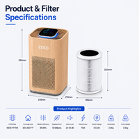 SMART AIR PURIFIER LIGHT WOOD | Ai+ HEPA 13 ( PRE-ORDER )