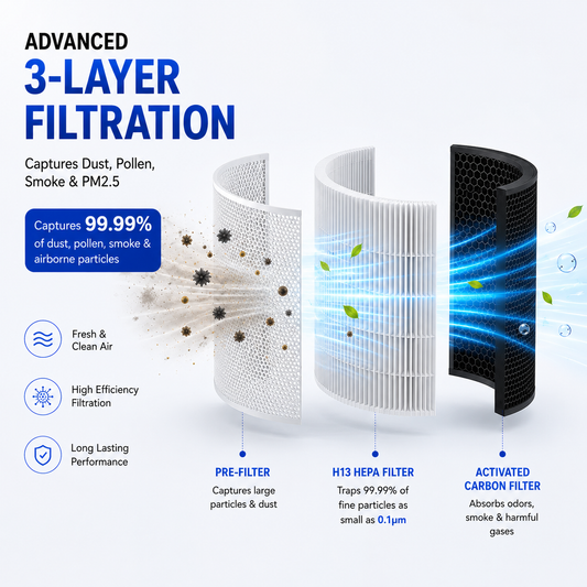 DESKTOP AIR PURIFIER REPLACEMENT FILTER ( PRE-ORDER )