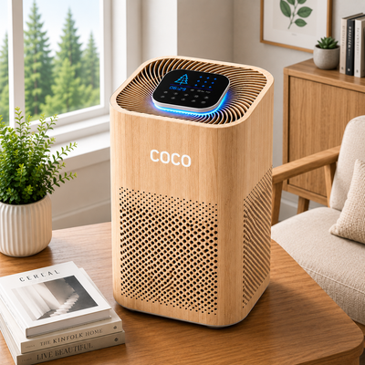 SMART AIR PURIFIER LIGHT WOOD | Ai+ HEPA 13 ( PRE-ORDER )